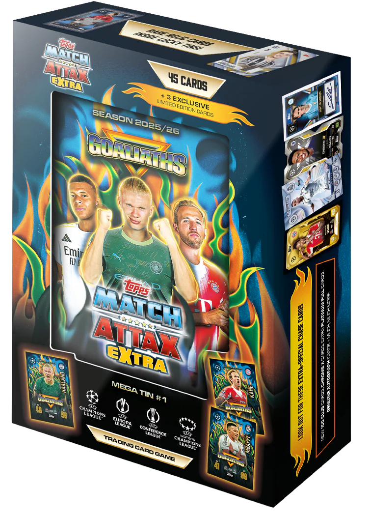 Topps Match Attax Extra 2026 - Mega Tin GOLIATHS Fémdoboz