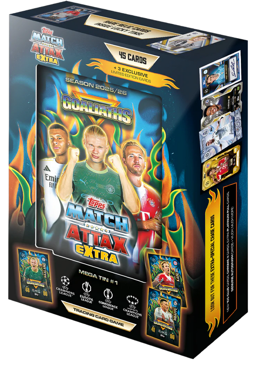 Topps Match Attax Extra 2026 - Mega Tin GOLIATHS Fémdoboz